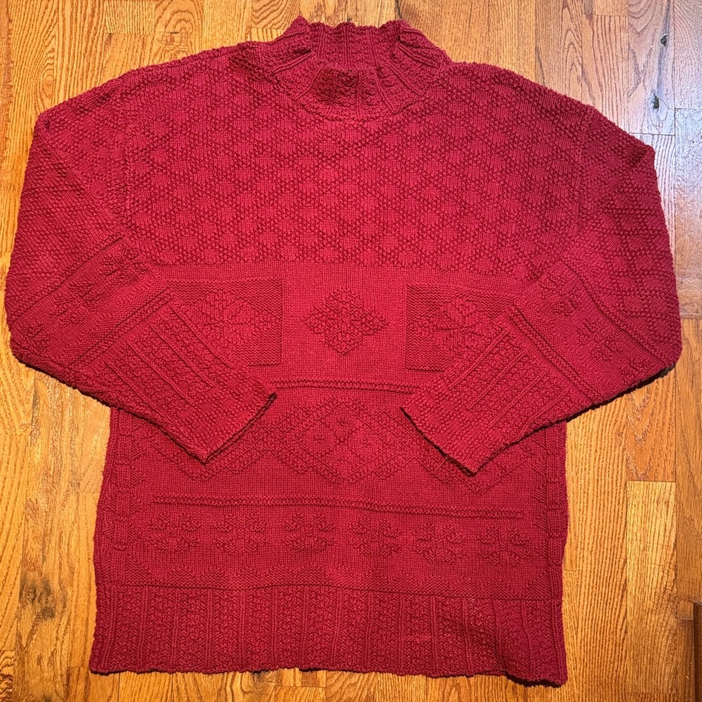 Hunt Club 100% cotton vintage knit red sweater size XL